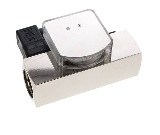 Caudalímetro e interruptor de caudal de área variable para aceite 30-90 l/min G1'' de latón