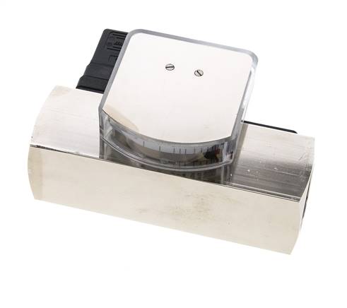 Caudalímetro e interruptor de caudal de área variable para aceite 35-110 l/min G1'' de latón