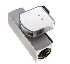 Caudalímetro e interruptor de caudal de área variable para aceite 0.5-1.5 l/min G1'' de acero inoxidable