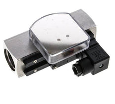 Caudalímetro e interruptor de caudal de área variable para aceite 0.5-1.5 l/min G1'' de acero inoxidable