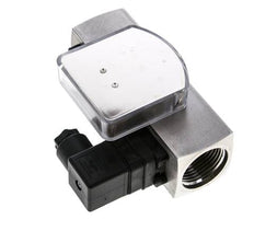 Caudalímetro e interruptor de caudal de área variable para aceite 0.5-1.5 l/min G1'' de acero inoxidable