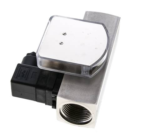 Caudalímetro e interruptor de caudal de área variable para aceite 0.5-1.5 l/min G1'' de acero inoxidable