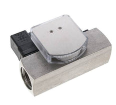 Caudalímetro e interruptor de caudal de área variable para aceite 2-8 l/min G1'' de acero inoxidable