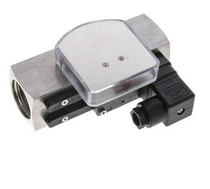 Caudalímetro e interruptor de caudal de área variable para aceite 2-8 l/min G1'' de acero inoxidable