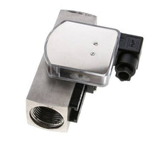 Caudalímetro e interruptor de caudal de área variable para aceite 3-10 l/min G1'' de acero inoxidable