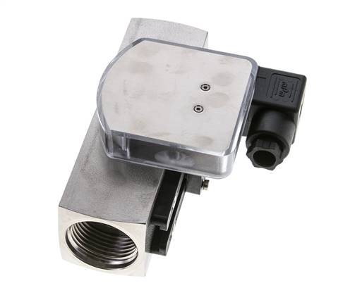 Caudalímetro e interruptor de caudal de área variable para aceite 5-15 l/min G1'' de acero inoxidable