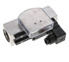 Caudalímetro e interruptor de caudal de área variable para aceite 5-15 l/min G1'' de acero inoxidable