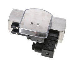 Caudalímetro e interruptor de caudal de área variable para aceite 5-15 l/min G1'' de acero inoxidable