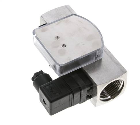 Caudalímetro e interruptor de caudal de área variable para aceite 5-15 l/min G1'' de acero inoxidable