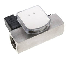 Caudalímetro e interruptor de caudal de área variable para aceite 8-24 l/min G1'' de acero inoxidable