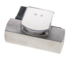 Caudalímetro e interruptor de caudal de área variable para aceite 8-24 l/min G1'' de acero inoxidable