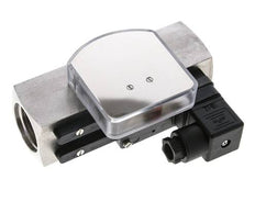 Caudalímetro e interruptor de caudal de área variable para aceite 8-24 l/min G1'' de acero inoxidable