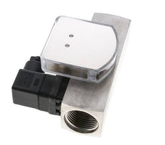 Caudalímetro e interruptor de caudal de área variable para aceite 8-24 l/min G1'' de acero inoxidable