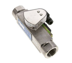 Caudalímetro e interruptor de caudal de área variable para aceite 8-80 l/min G1'' de acero inoxidable