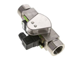 Caudalímetro e interruptor de caudal de área variable para aceite 8-80 l/min G1'' de acero inoxidable