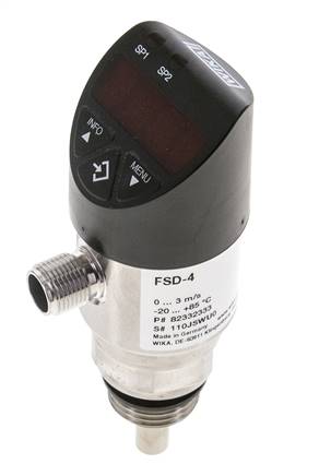 Caudalímetro e interruptor de caudal calorimétrico WIKA FSD-4 G1/2'' sin IO-Link