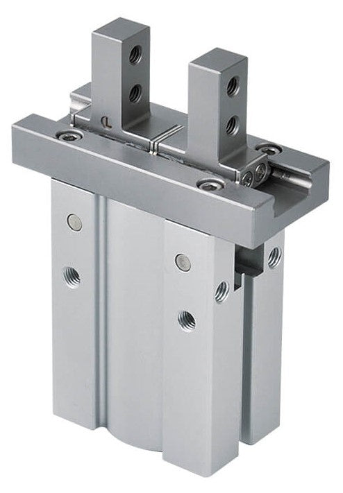 D10 mm 2-Jaw Parallel Double Acting Pneumatic Gripper Long Stroke Standard Through Hole Jaws
