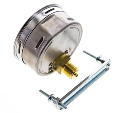 0..2.5 Bar (0..36 psi) Panel Mount Pressure Gauge Steel/Brass 100 mm Class 1.0 (Bracket)
