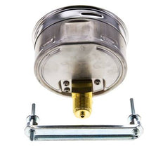 0..2.5 Bar (0..36 psi) Panel Mount Pressure Gauge Steel/Brass 100 mm Class 1.0 (Bracket)