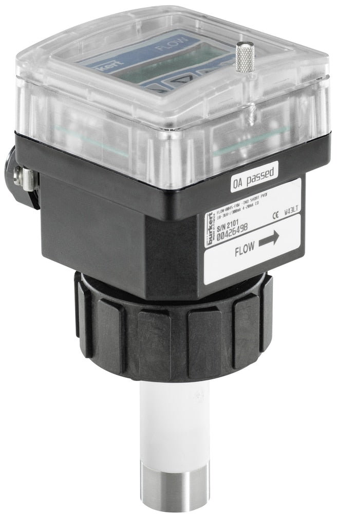 Electromagnetic insertion flow meter, PVDF sensor, short probe, with display - Bürkert 8045 - 560373