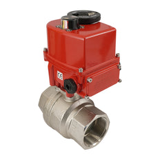 G Válvula de bola eléctrica de 2 1/2 pulgadas y 2 vías de latón 100-240 V AC