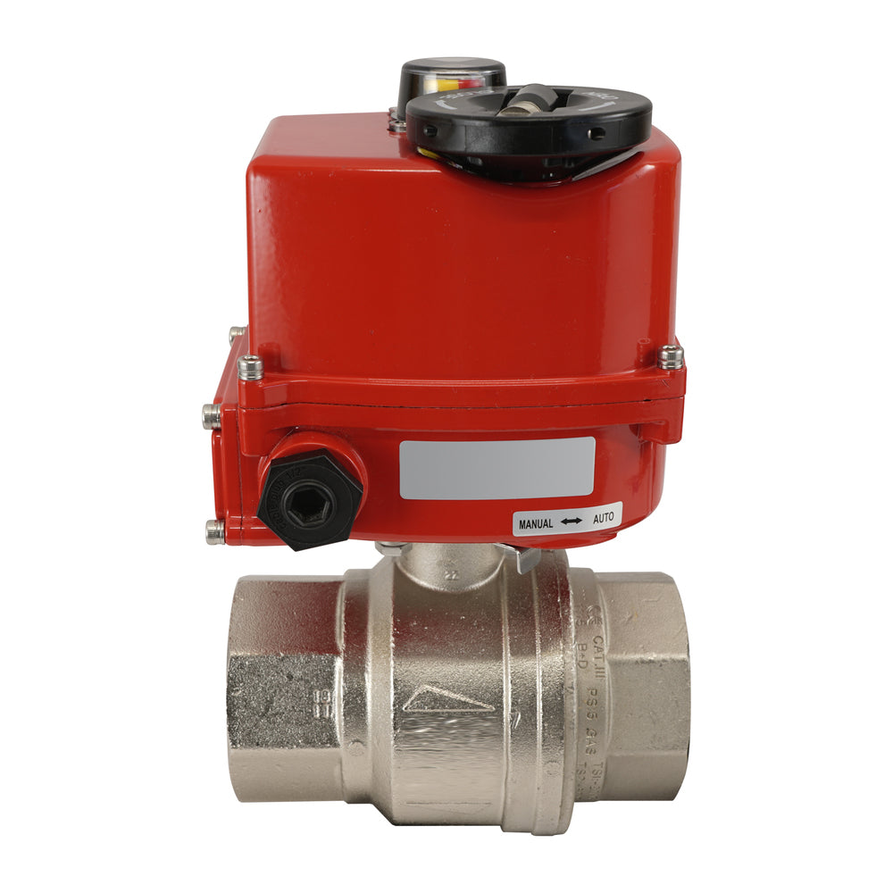 G 2 inch 2-Way brass Modulating Electric ball valve 24 V AC/DC