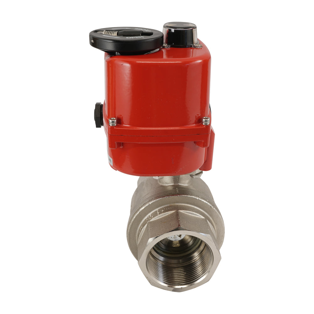 G 1 1/4 inch 2-Way brass Modulating Electric ball valve 24 V AC/DC
