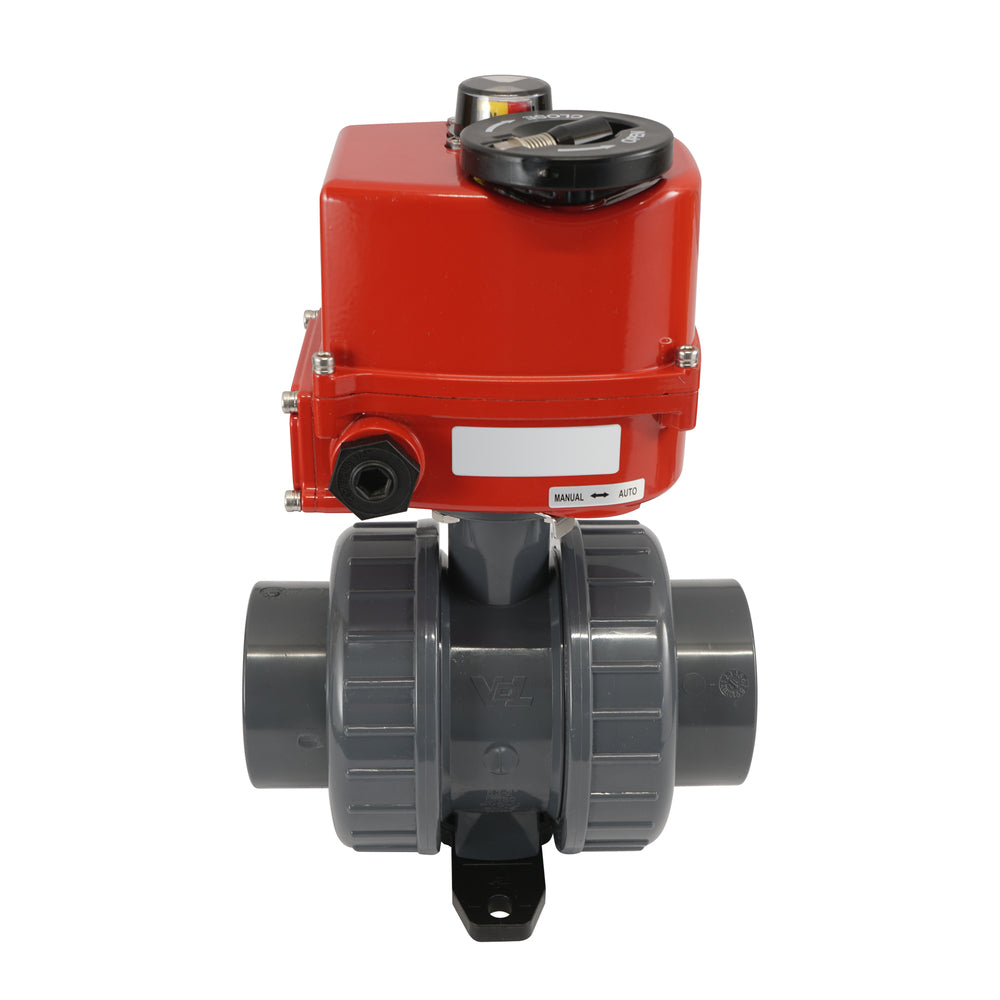 63 mm true union sockets 2-Way PVC Modulating Electric ball valve 24 V AC/DC (VDL)