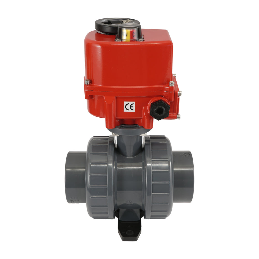 63 mm true union sockets 2-Way PVC Modulating Electric ball valve 24 V AC/DC (VDL)