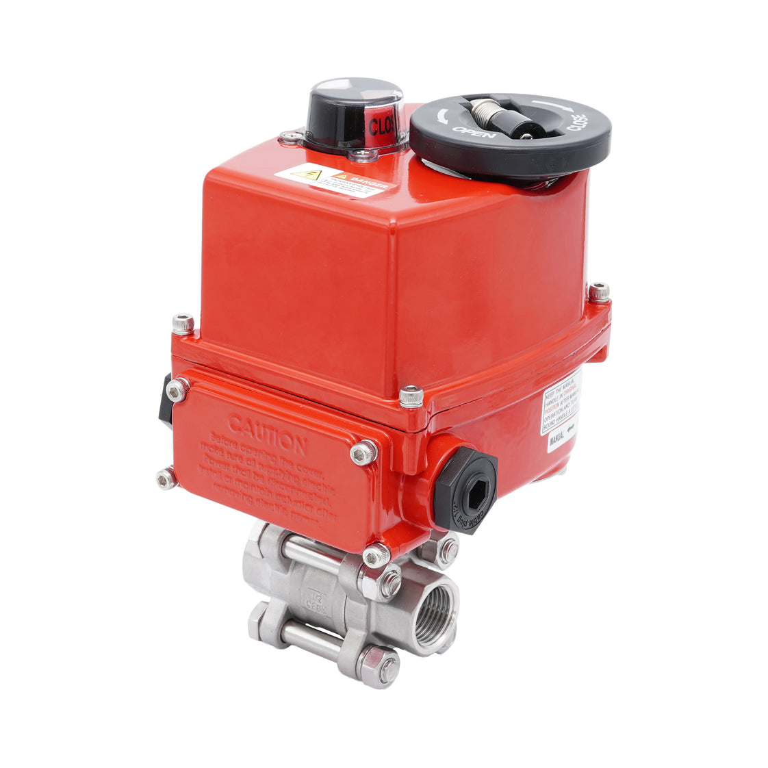 Rp 1-1/4'' 2-Way Stainless Steel Modulating Electric Ball Valve 24V AC/DC