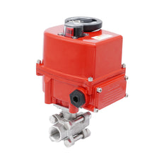 Rp 2'' 2-Way Stainless Steel Modulating Electric Ball Valve 24V AC/DC