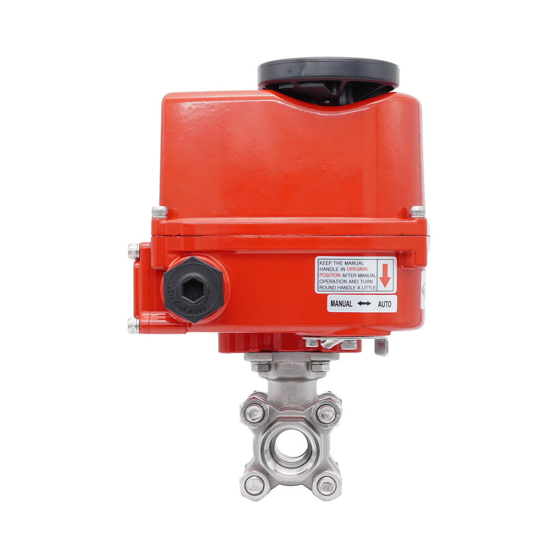 Rp 2'' 2-Way Stainless Steel Modulating Electric Ball Valve 24V AC/DC