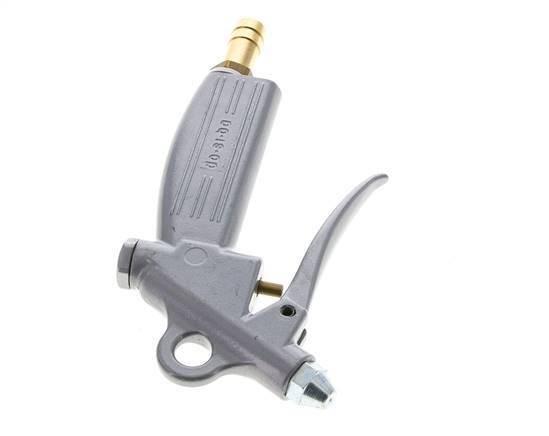 pistola de aire comprimido de aluminio de flujo ajustable de 13 mm con boquilla corta