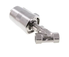 Válvula de asiento inclinado G1/2'' PTFE 25bar NC Acero inoxidable AL2