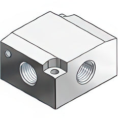 Placa Base SMC G3/8'' Para La Serie VP300/500/700 - VP500-202-2F
