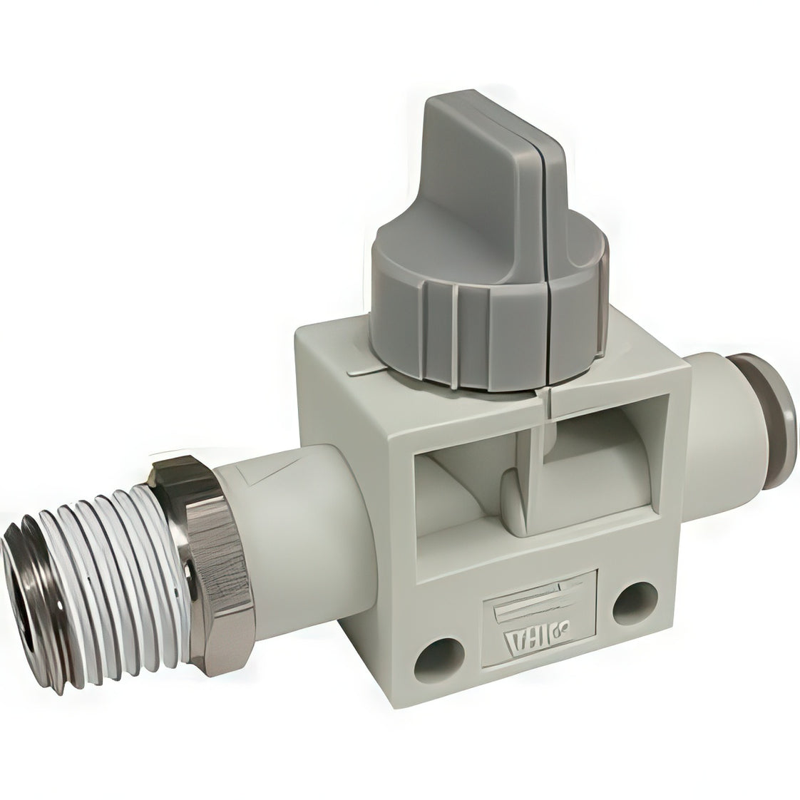SMC Válvula Neumática Operada Por Dedo 3/2 Vías 4mm Push-In - VHK3A-04F-04F