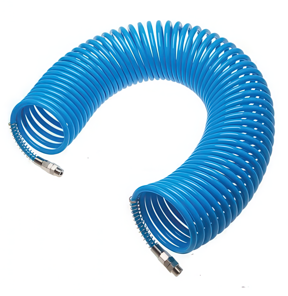 5m Manguera De Aire En Espiral 6x4mm PA Conector Macho R1/8