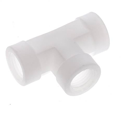 Racor en T G1/4'' Hembra Polipropileno (pp) FDA 10bar (140,5psi)