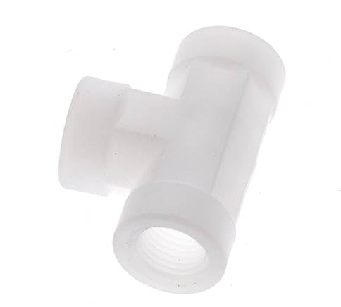 Racor en T G1/4'' Hembra Polipropileno (pp) FDA 10bar (140,5psi)