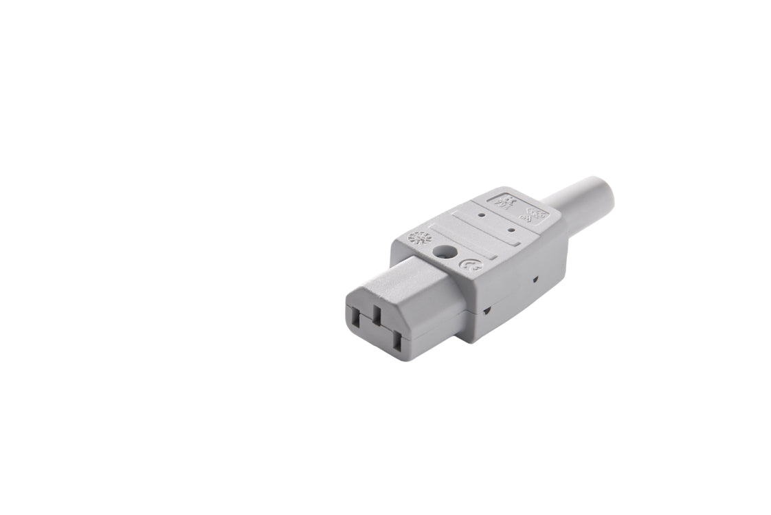 Martin Kaiser MK Enchufe IEC C13 70 Grados 10 Amp Gris - 794/gr [25 Piezas]