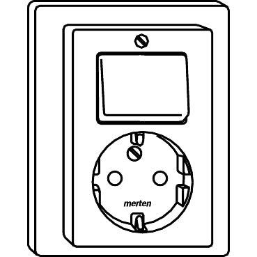 M-Smart Combinación de enchufe e interruptor SCHUKO Blanco Polar - 278319
