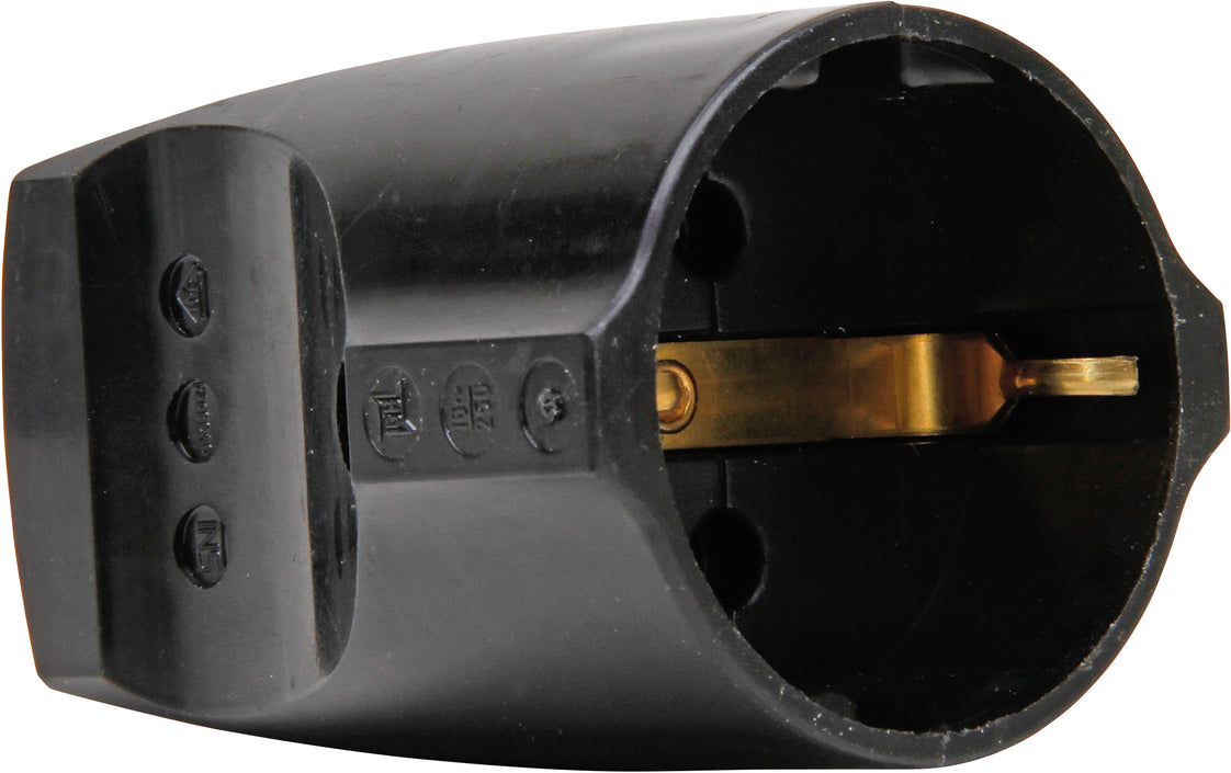Clavija de Contraste Kopp 3x1,5 16/250V Plástico Negro - 183205003 [5 Piezas]