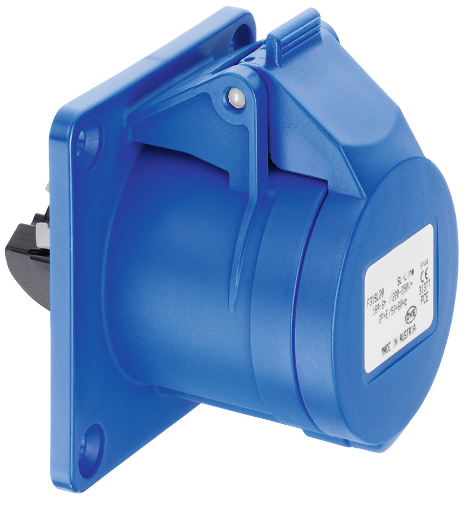 ABL CEE Toma con brida recta 3 polos 16A 230V IP54 Azul - F31S202 [10 Piezas]