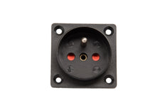 Martin Kaiser 1-Way Flush-Fitting Socket Con Earthing Pin IP20 Negro - 387K/1/sw [45 Piezas]