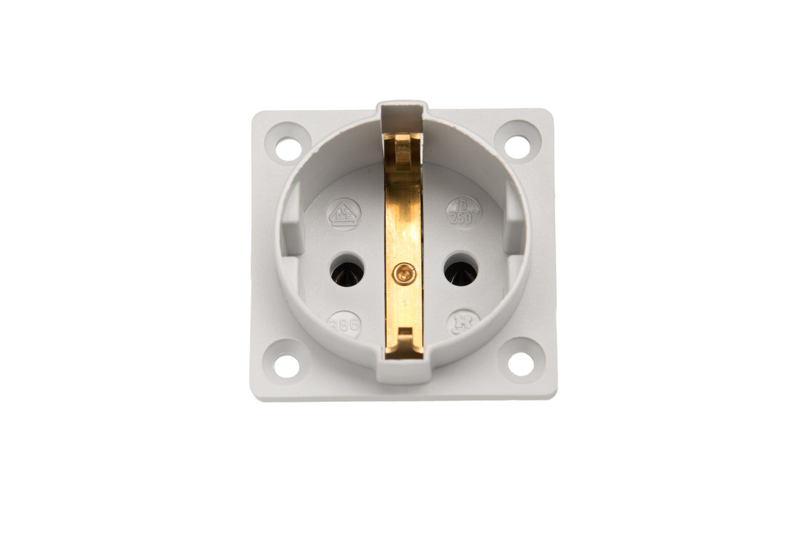 Martin Kaiser 1-Way Flush-Fitting Socket Gris IP20 - 386/1/gr [45 Piezas]