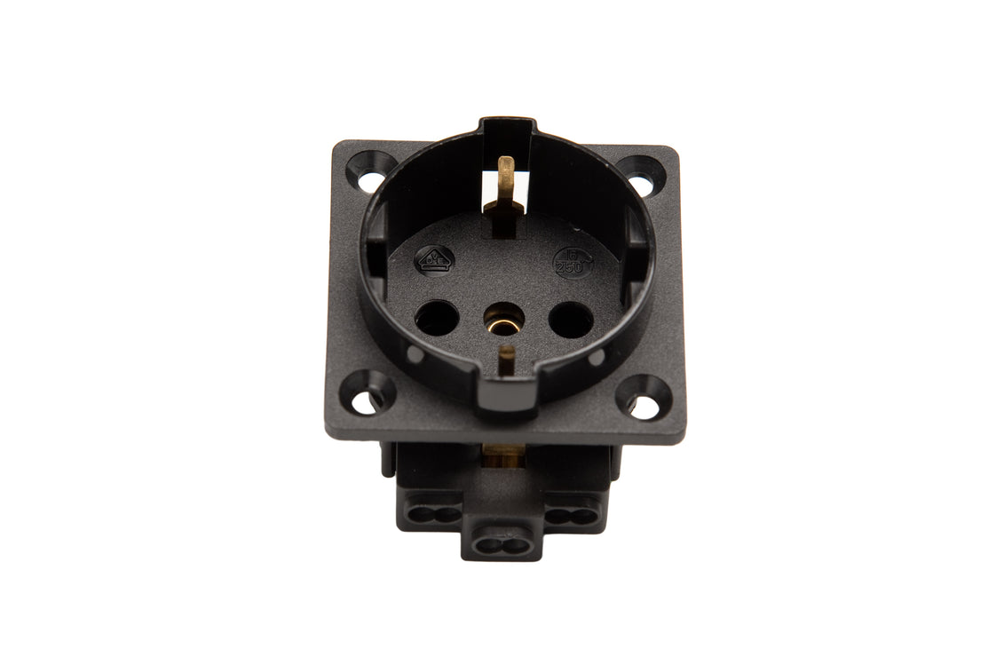 Martin Kaiser 1-Way Flush-Fitting Zócalo Contacto IP20 Negro - 385/1/sw [35 Piezas]
