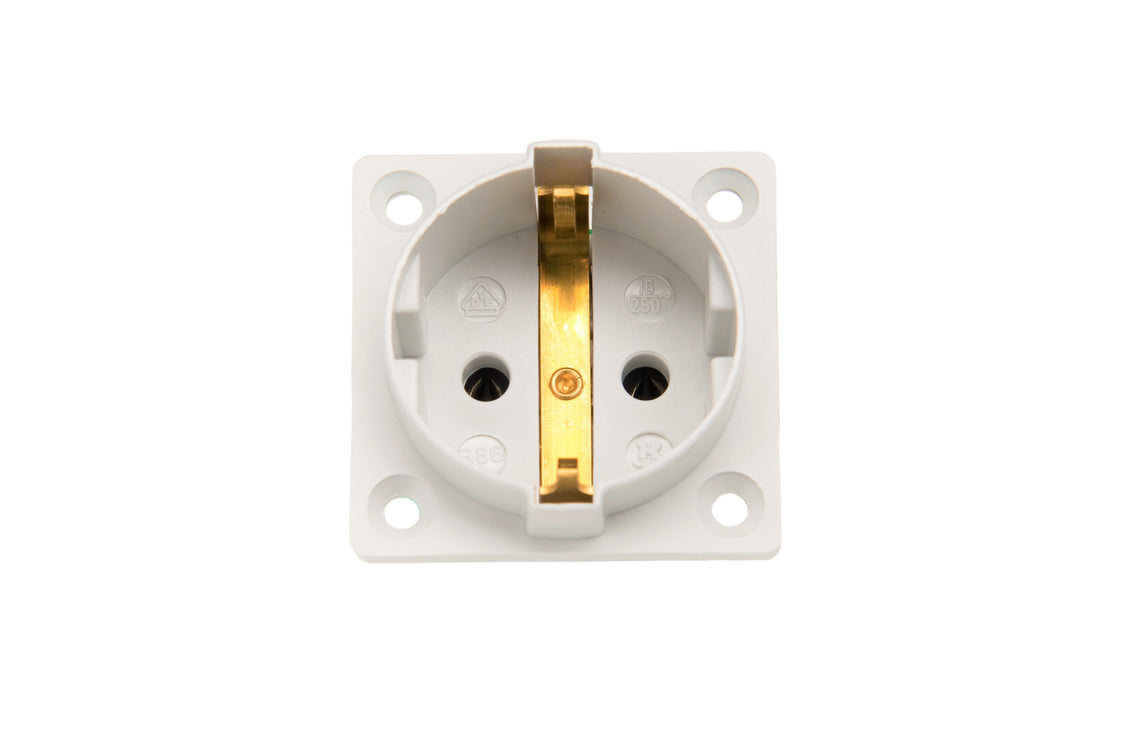Martin Kaiser Enchufe de pared de 1 vía con toma de tierra IP20 Blanco - 386K/1/kws [45 Piezas]