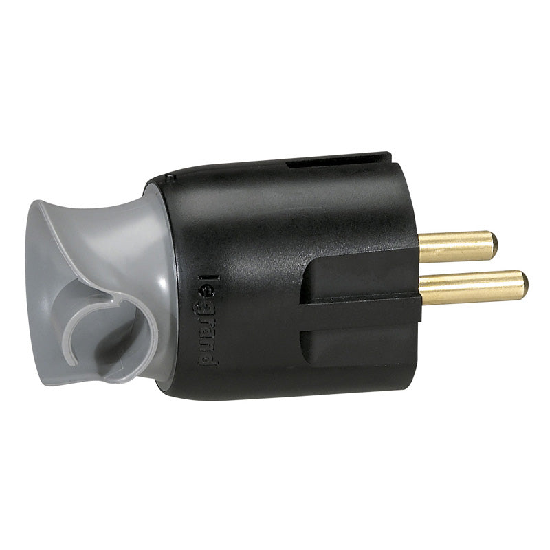 Legrand Enchufe RA/PA Con Orientación De Cable Negro - 050173 [10 Piezas]