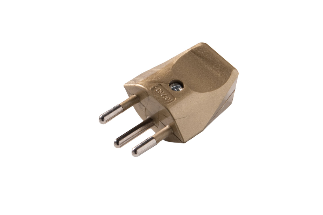 Martin Kaiser Enchufe Suizo Tipo 12/10 Amp Con Toma de Tierra Contacto Oro - 521N/go [100 Piezas]