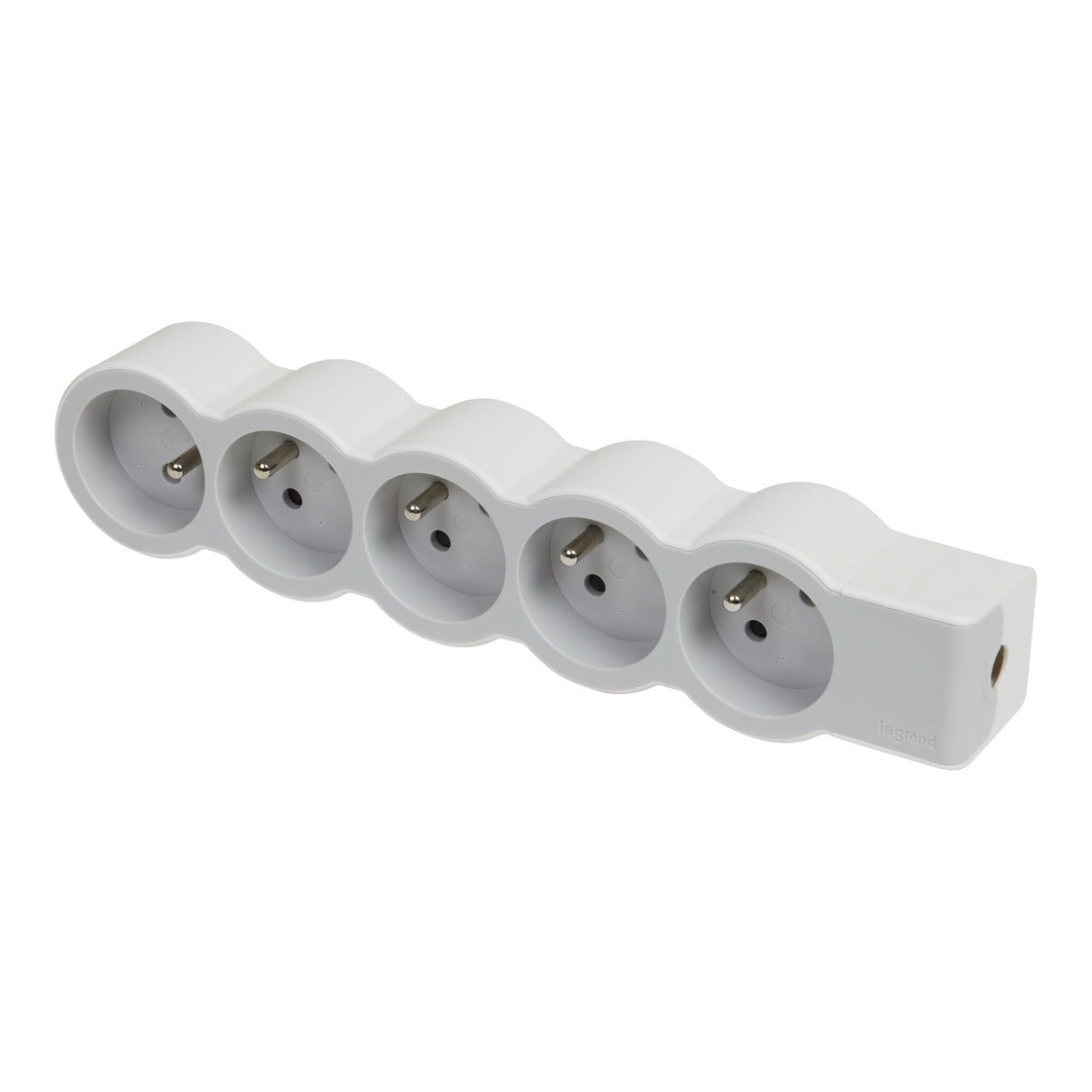 Legrand Enchufe Estándar 5x2P Con Toma de Tierra Sin Cable Blanco-Gris (Enchufe Europeo) - 049498 [10 Piezas]